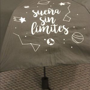 Black travel size umbrella